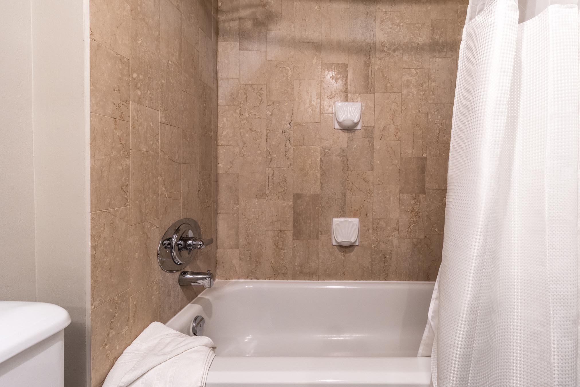 Bath/Shower combination in bathroom