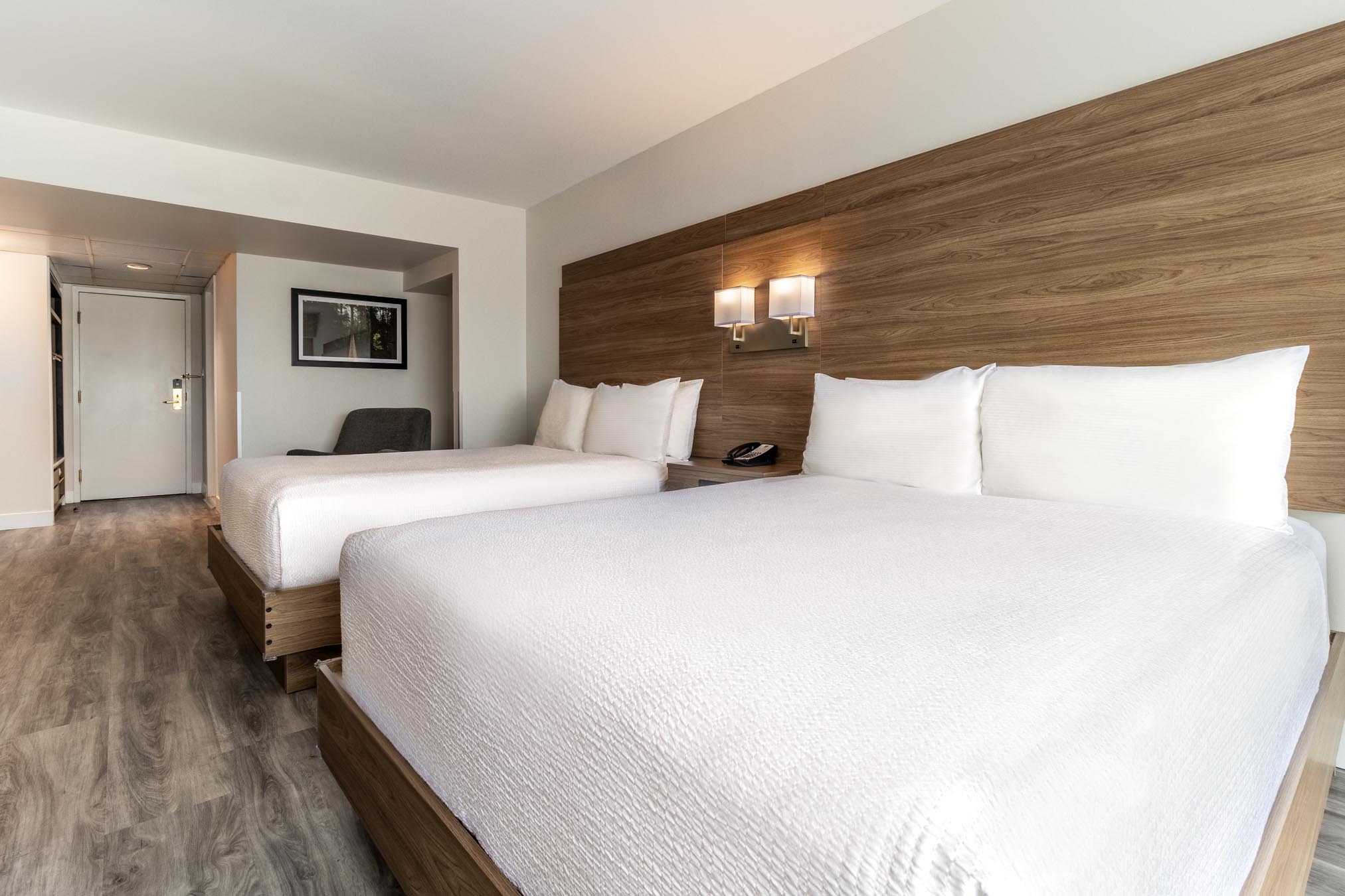 Two Queen Beds in Vancouver hotel room