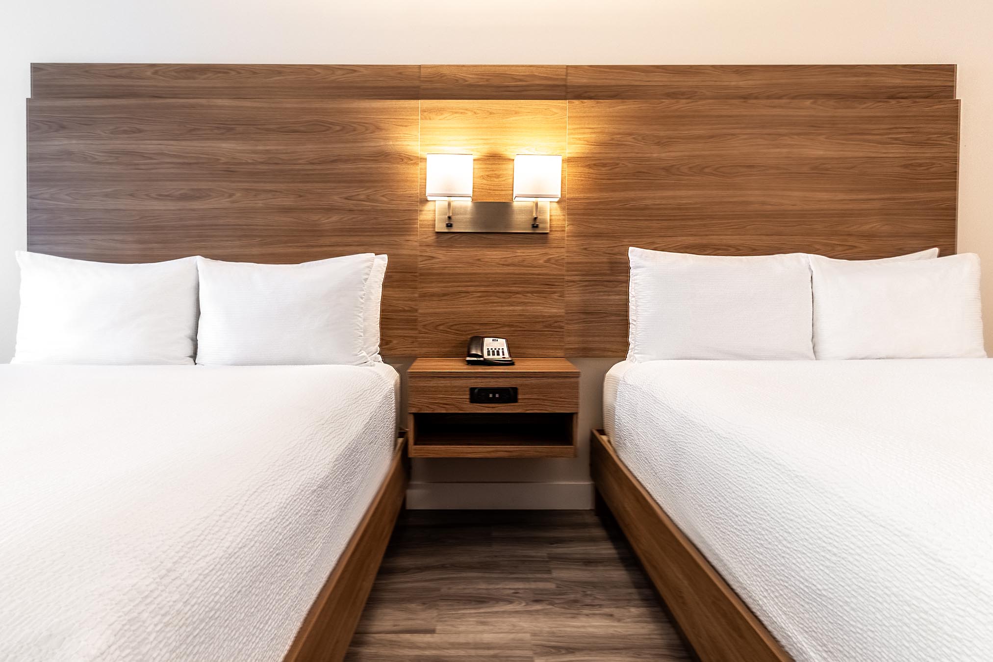 Two Queen Beds in hotel room