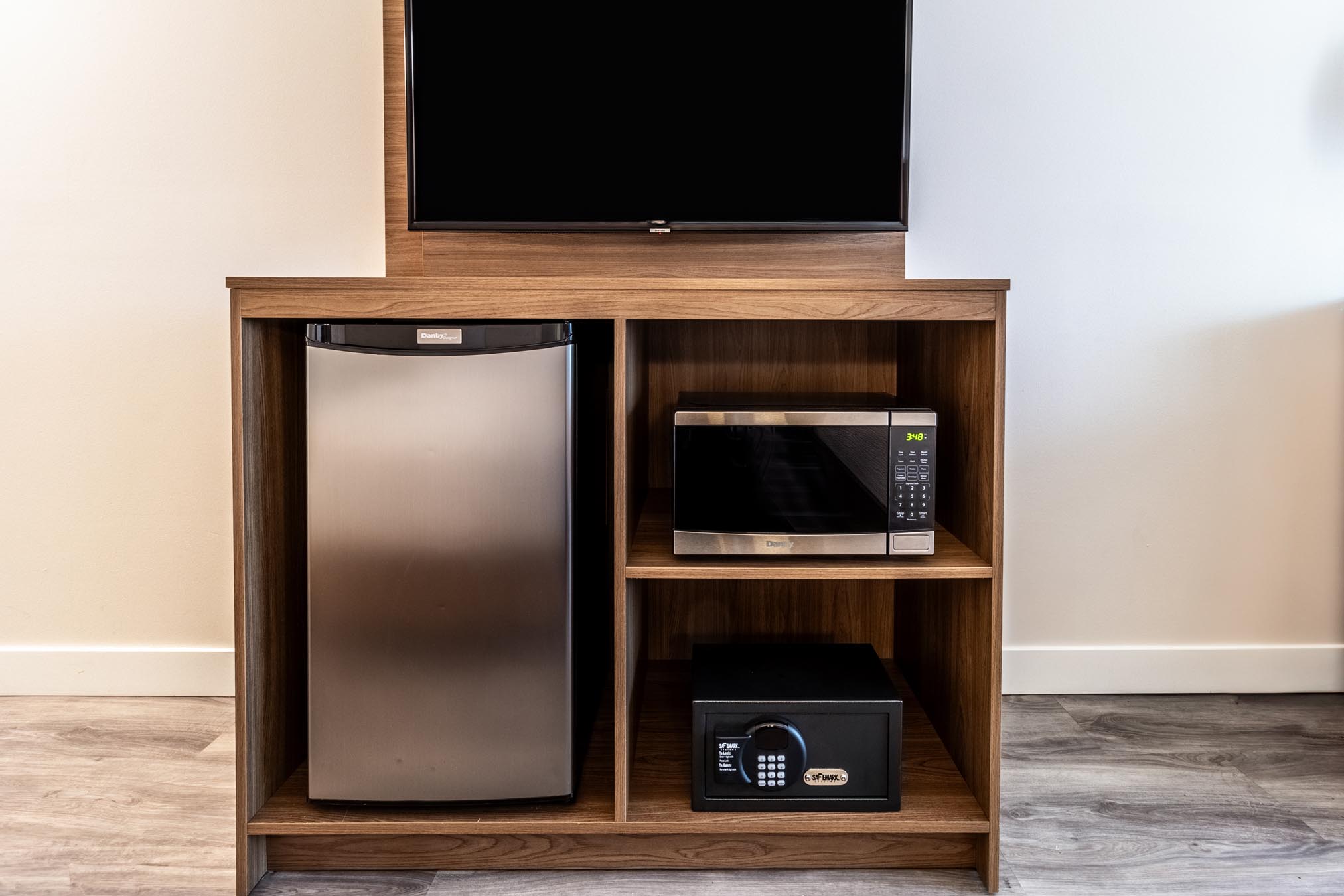 TV stand with mini-fridge